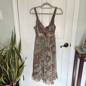 Bohemian Paisley Midi Dress
